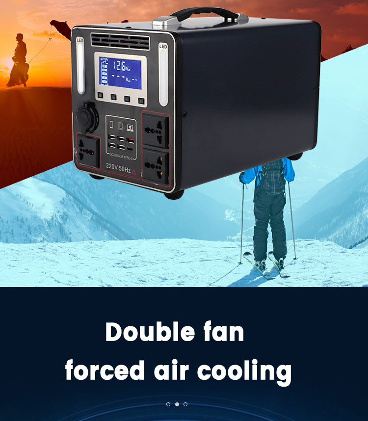 500W Portable Power Station Generator 50ah Solar Power Supply For Outdoor Charging