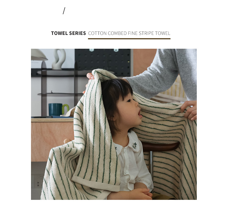 Add a Touch of Style to Your Bath with Multicolor Pinstripe Pattern Cotton Towel Set