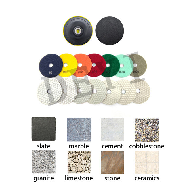 Marble Granite Dry 7 Step Flexible Diamond Polishing Pad 4304 100mm