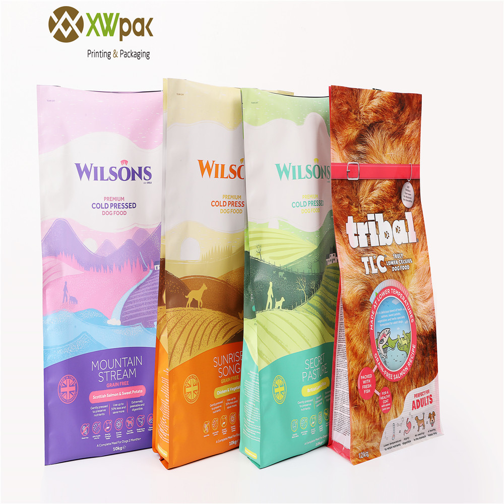 Customized Food Pouch Stand Up Packaging Bags For Pet Dog Cat Treat Food
