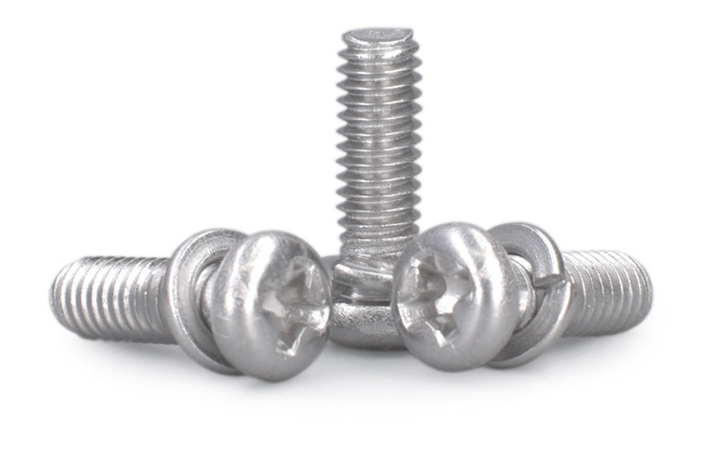 Stainless Steel Pan Head Screws With Spring Washer 2 IN 1 Pan Head SEMS Screws