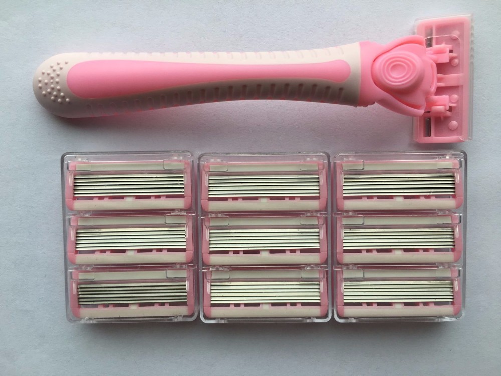6 Blades Disposable Facial Razor Women with Razor Head Cover