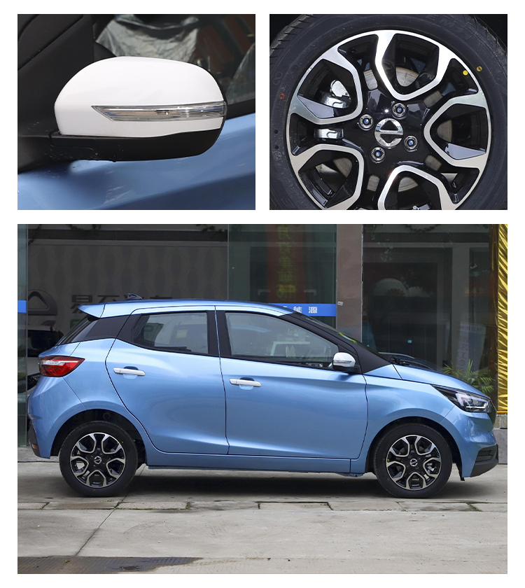 JMEV EV3 Pure Electric High Speed 100Km/h 4 Four Wheel Electric Vehicle 0km Best Used Car with 2390mm Wheel Base 2023