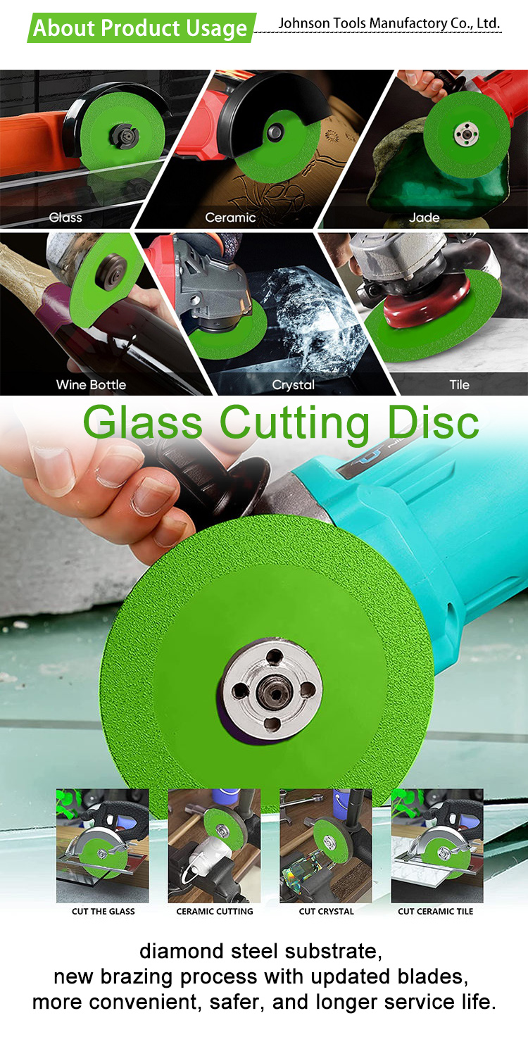 100mm Vacuum Brazed Diamond Cutting Disc Tile Ceramics Porcelain Glass Saw Blades For Glass Jade