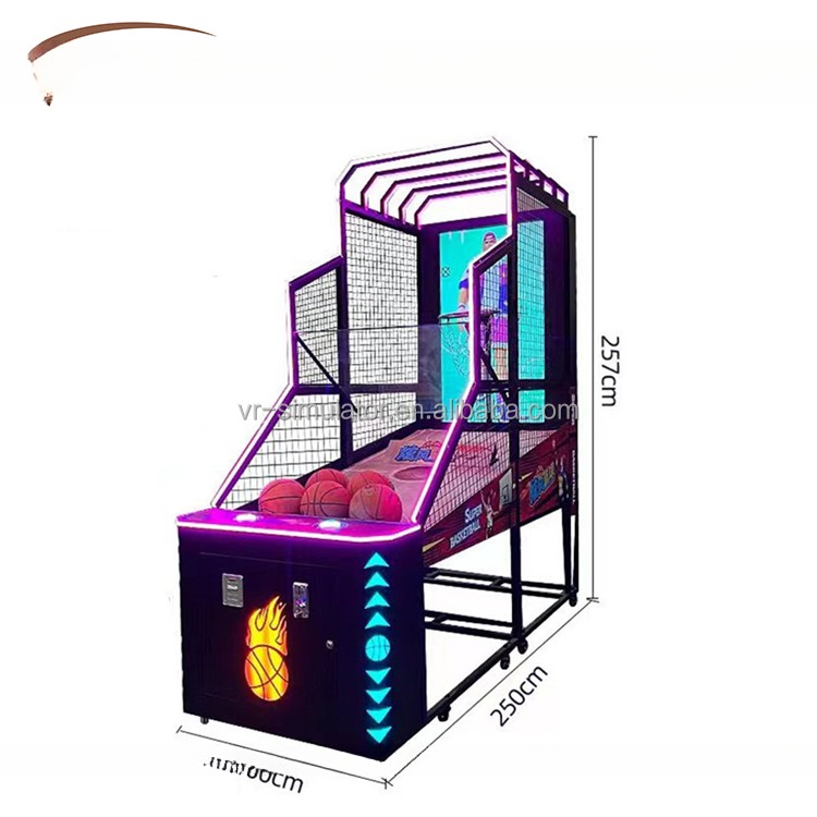Coin Op 55Inch Screen Arcade Hoops Basketball Cabinet Two Modes