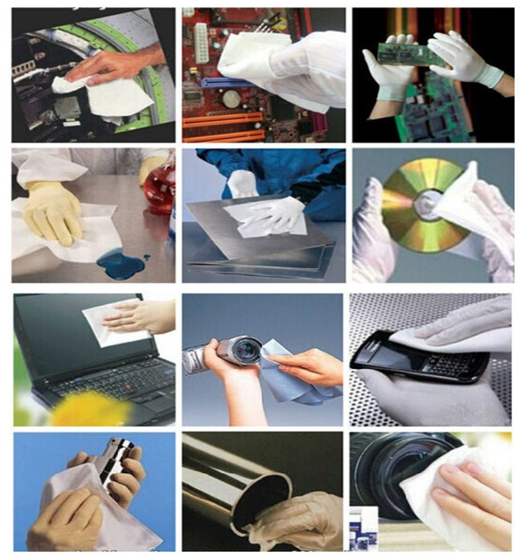 Anti Static Esd Microfiber Cleanroom Wiper 140gsm Polyester