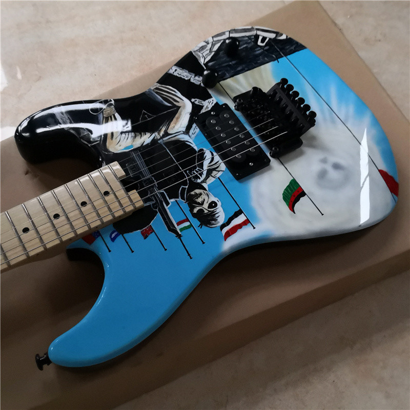 Custom Handpaint Electric Guitar with Kinds Patterns and Colors Optional