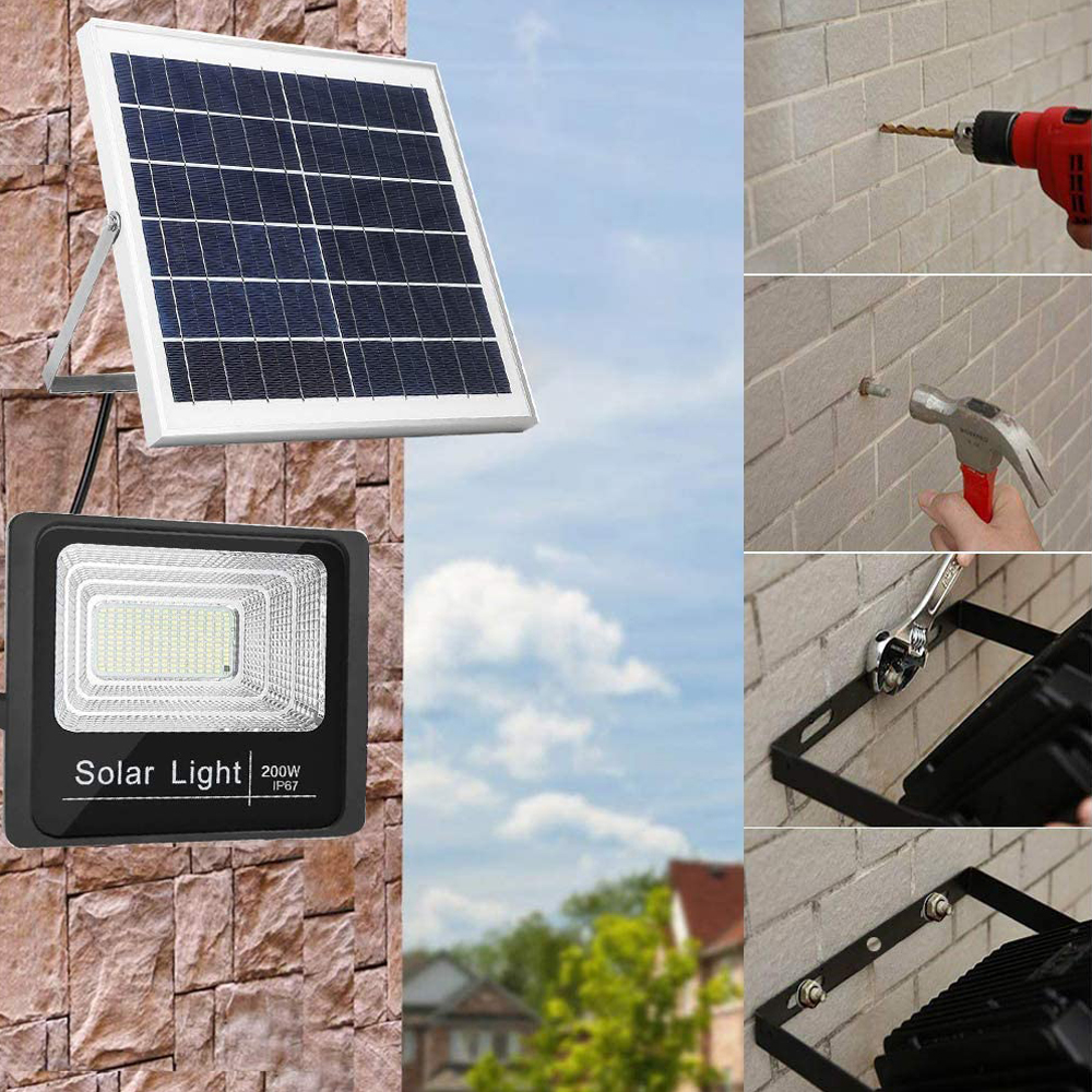 LED solar flood light