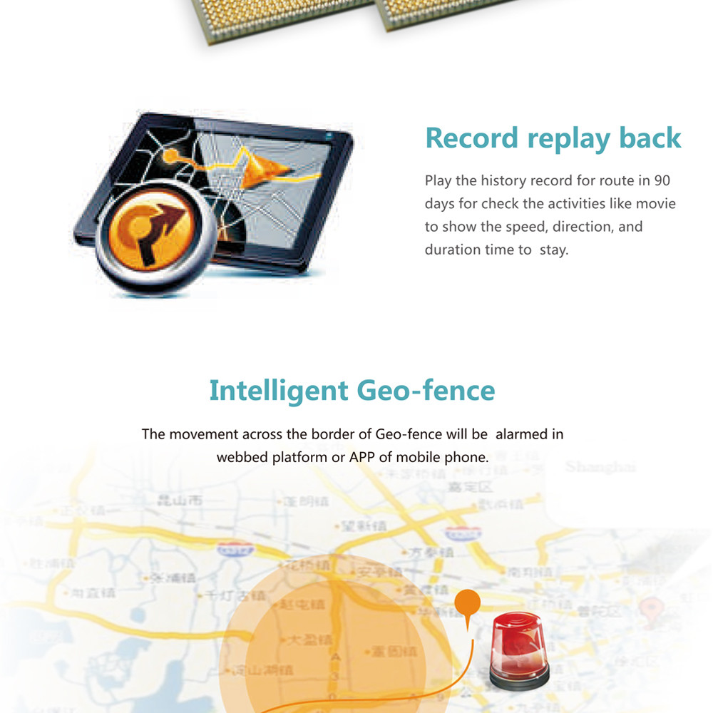 IP65 Waterproof UBLOX - 7020 GPS Tracker With ACC Detection For Electrical Bicycle