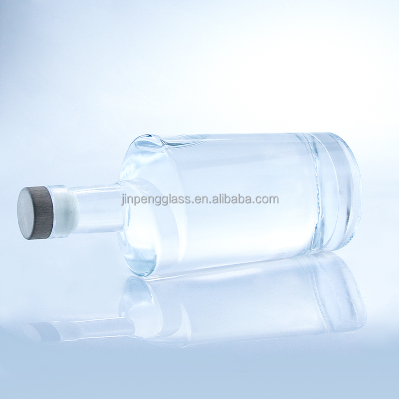 Collar Material Glass 750ml Twist Shape Glass Bottles for Clear or Customized