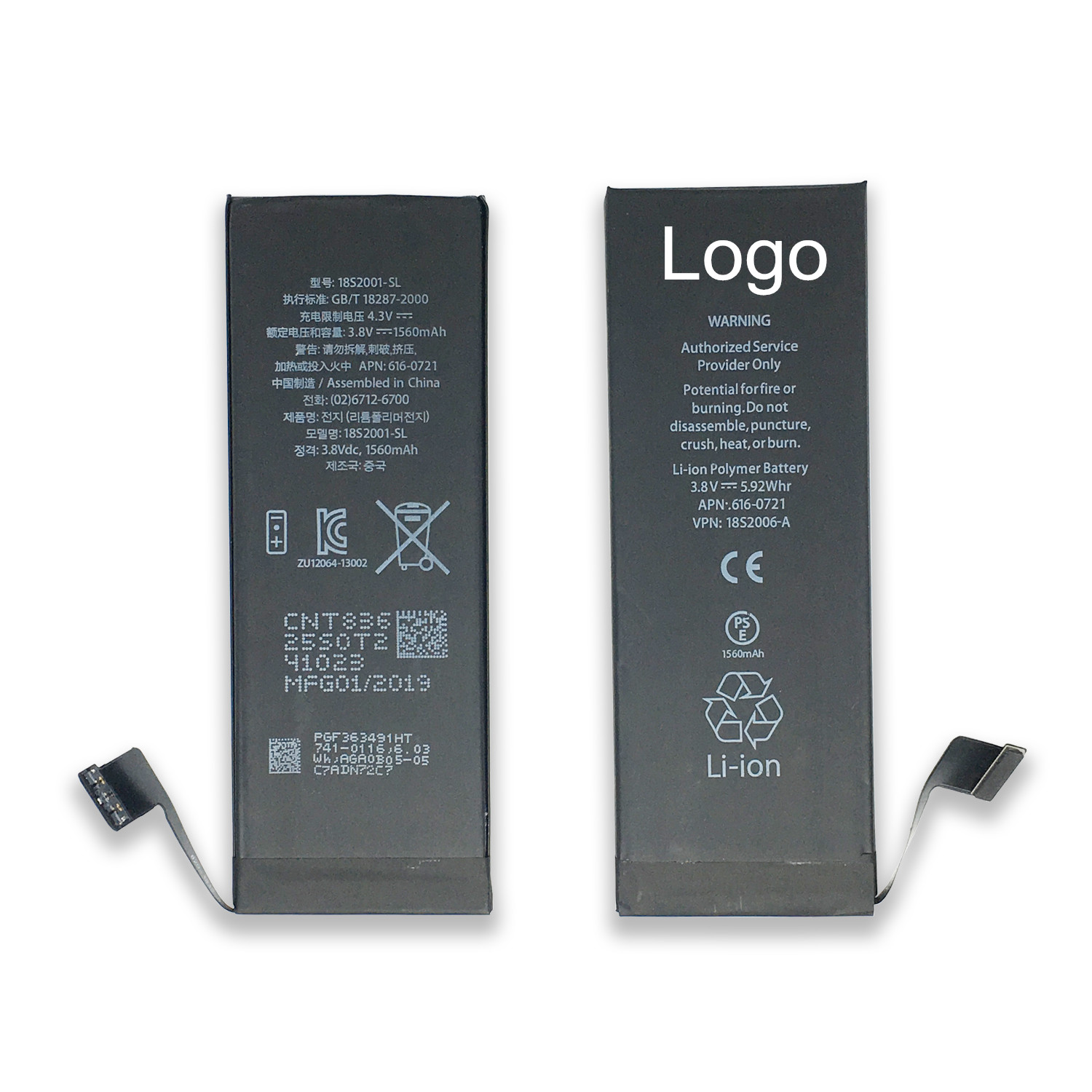 Tianyi Cell Apple Iphone Batteries OEM Iphone 5S Battery 1560mAh