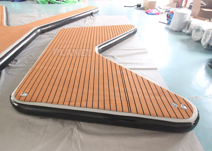 Drop Stitch V Shape Boat Dock Inflatable Sea Water Pontoon Boat Inflatable Platform Floating Pontoon Jet Ski Dock