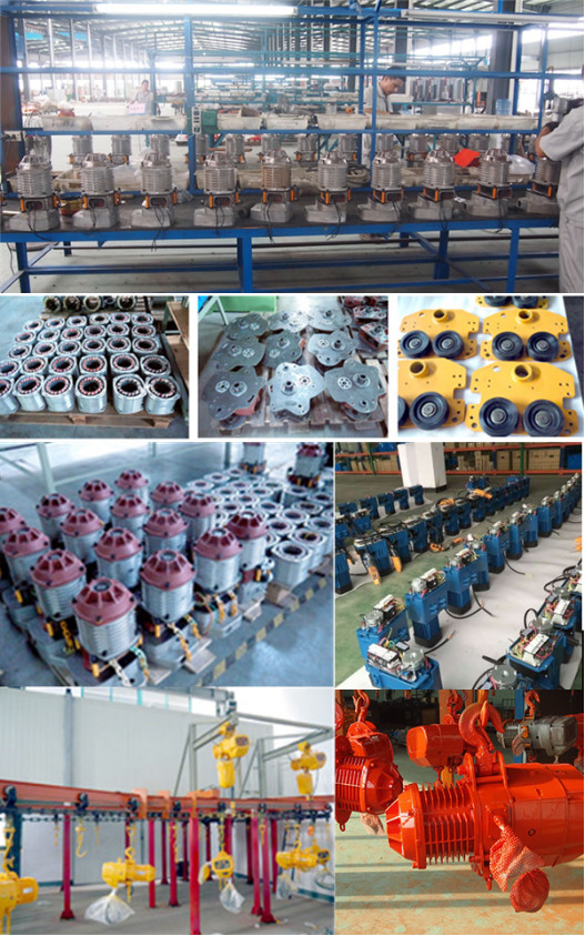 2000kg Low Headroom Chain Hoist Yellow Color Compact High Safety Performance