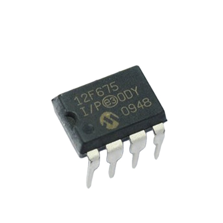 Hot Sale Pic12f675-i/p Pic12f675 Pic12f 12f675 In-line Dip8 Microcontroller 8-bit Flash Memory Microcontroller Pic12f675-i/p