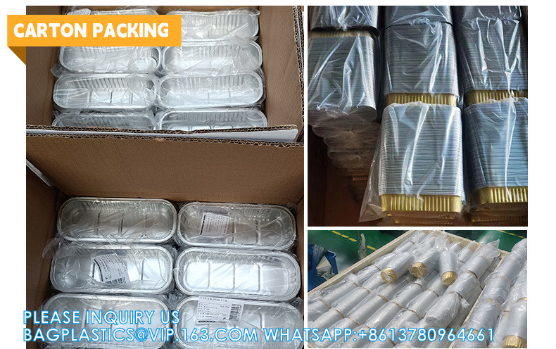1050ml/220mm Length, Sturdy Aluminum Foil Pans With Lids For Cooking, Baking, Reheating, Freezer, Oven, Recyclable
