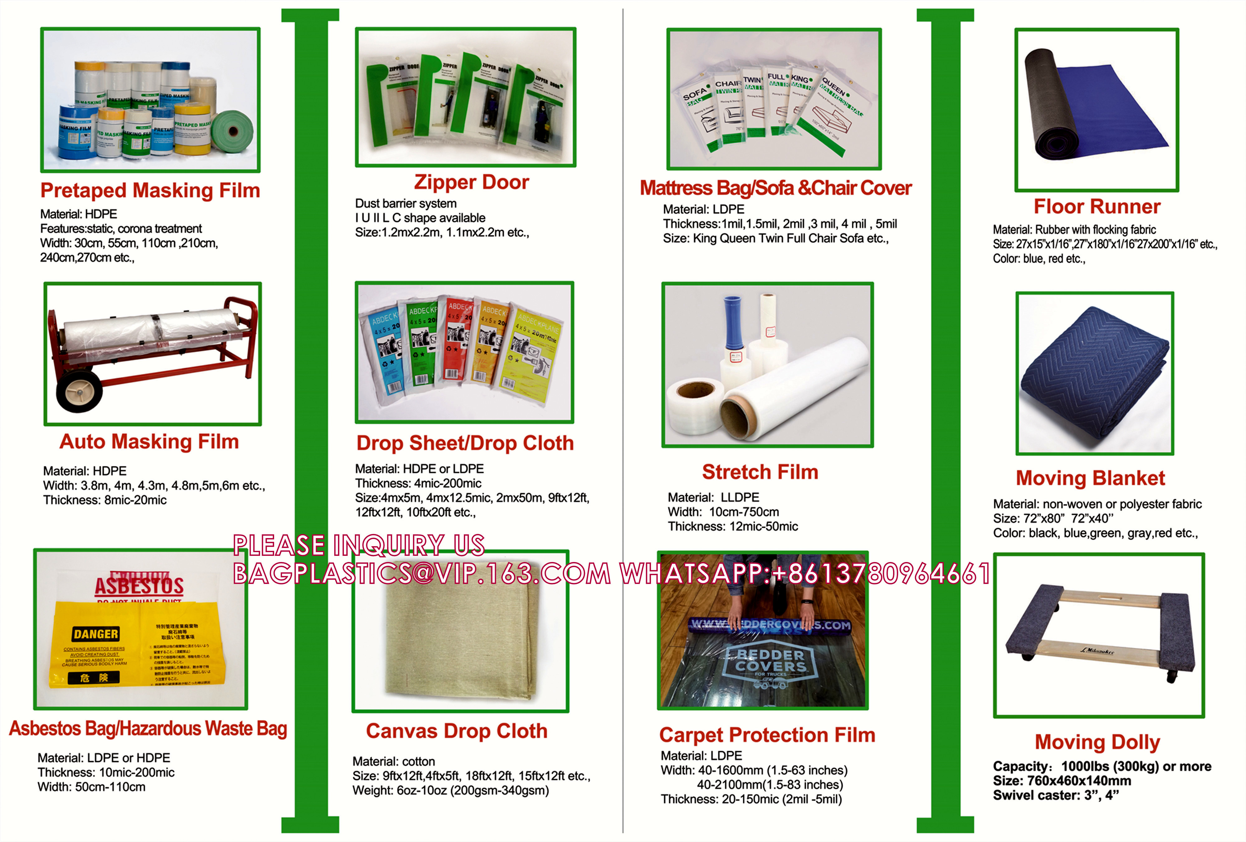 Drop Cloth Painting, Plastic Tarps Furniture Cover, Protective Cover, Dust Cover, Machine Cover, plastic sheet