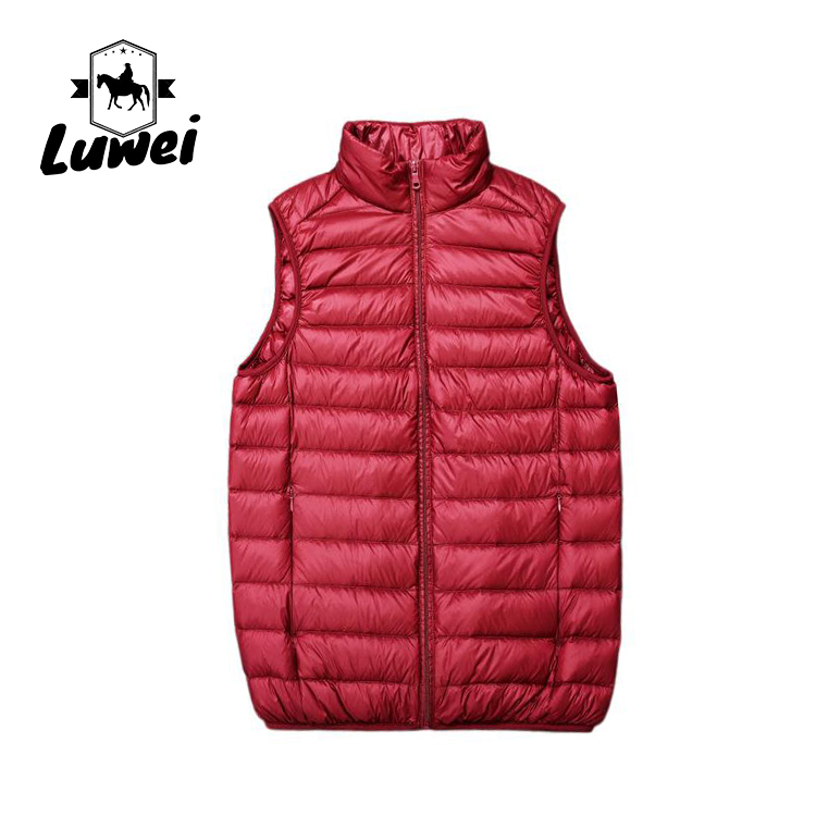 Customized Knit Casual Winter Large Size Polyester Utility Light Compression Cotton Slim Men Vest with Pockets
