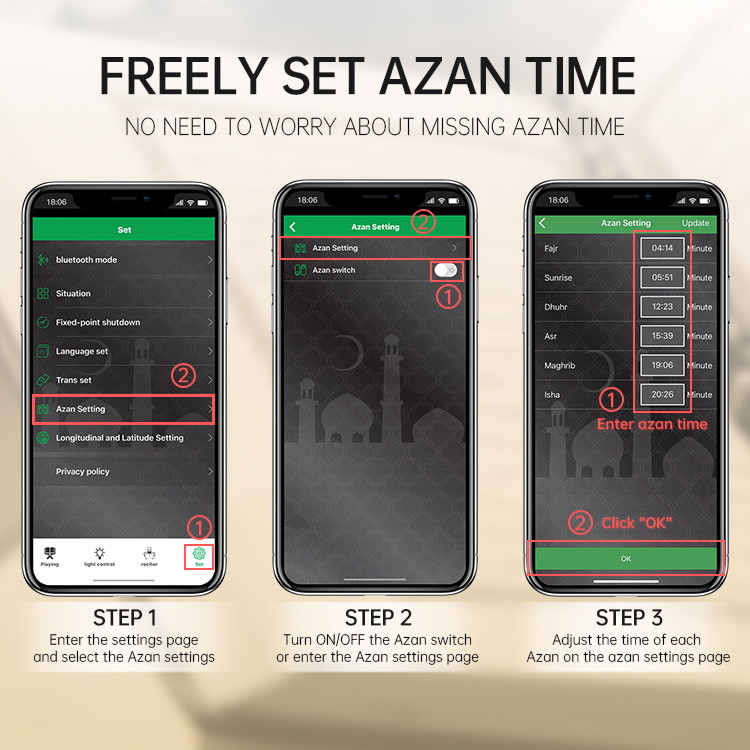 2200mAh Wireless SQ112 Bluetooth Equantu APP Quran Speaker