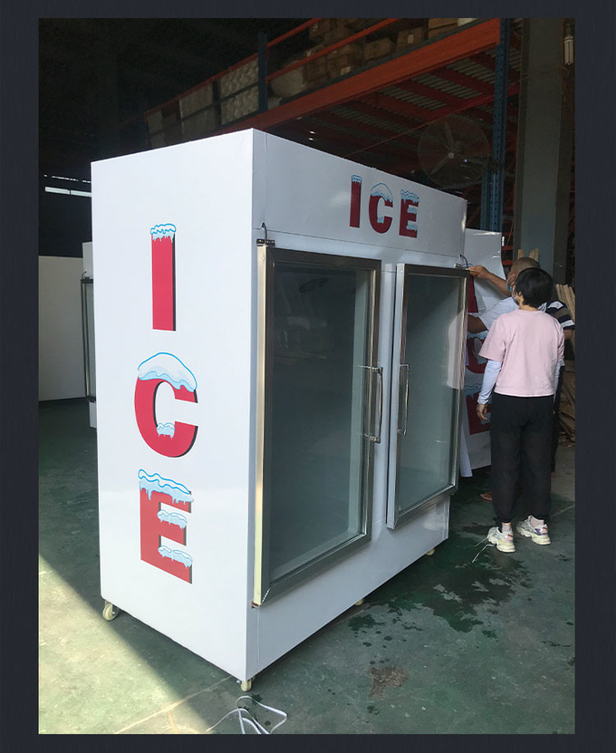 Hotel Kitchen Ice Bag Merchandiser Freezer Commercial Ice Cream Cabinet R404a