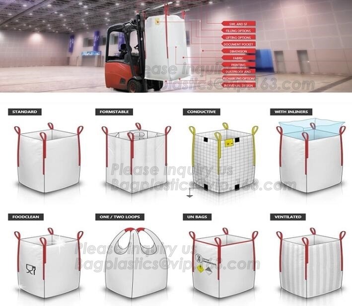 New arrival wholesale polypropylene woven plastic jumbo bag pp big bag for sand, building material,jumbo bag / FIBC bulk