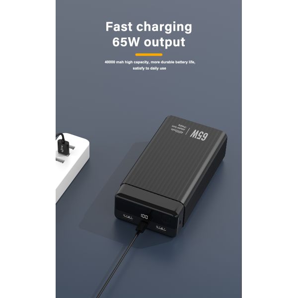 Dual USB Battery Laptop Power Bank Polymer Power Supply Chargers 40000mah