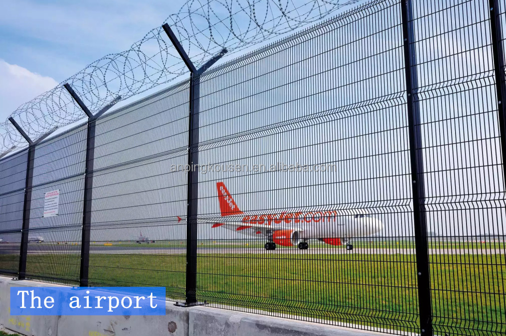 Wholesales Heat Treated PVC Coated Airport Fence with Customized Options and Designs