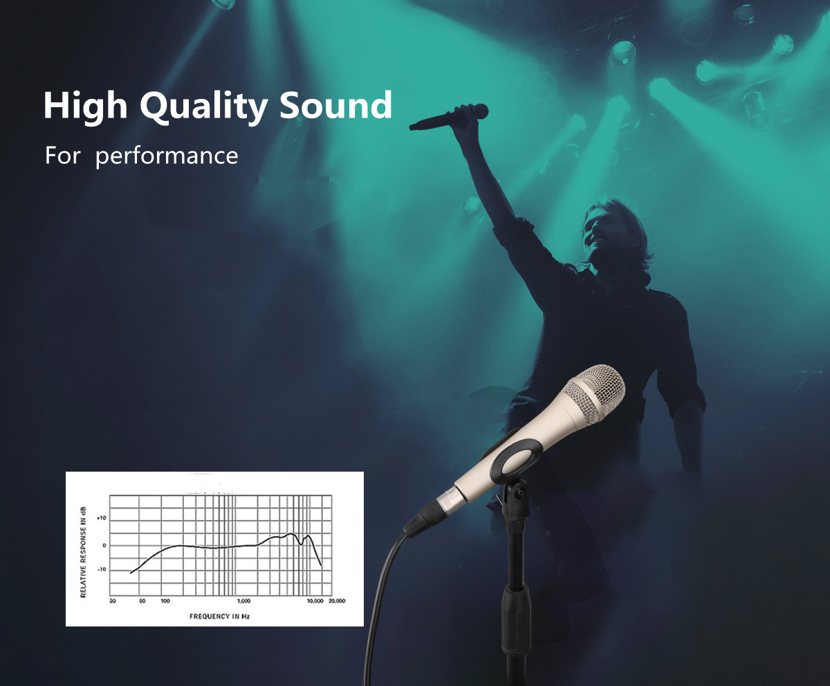 176g Handheld Studio Condenser Microphone XLR Mic For Gaming