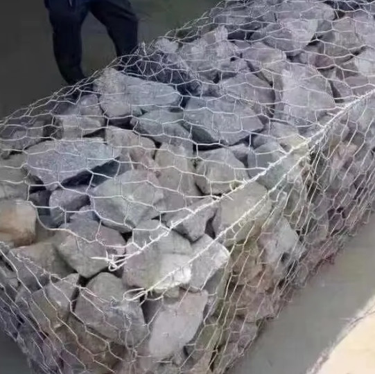 PVC Coated Woven Hexagonal Mesh Galvanized Gabion Box Gabion Retaining Wall