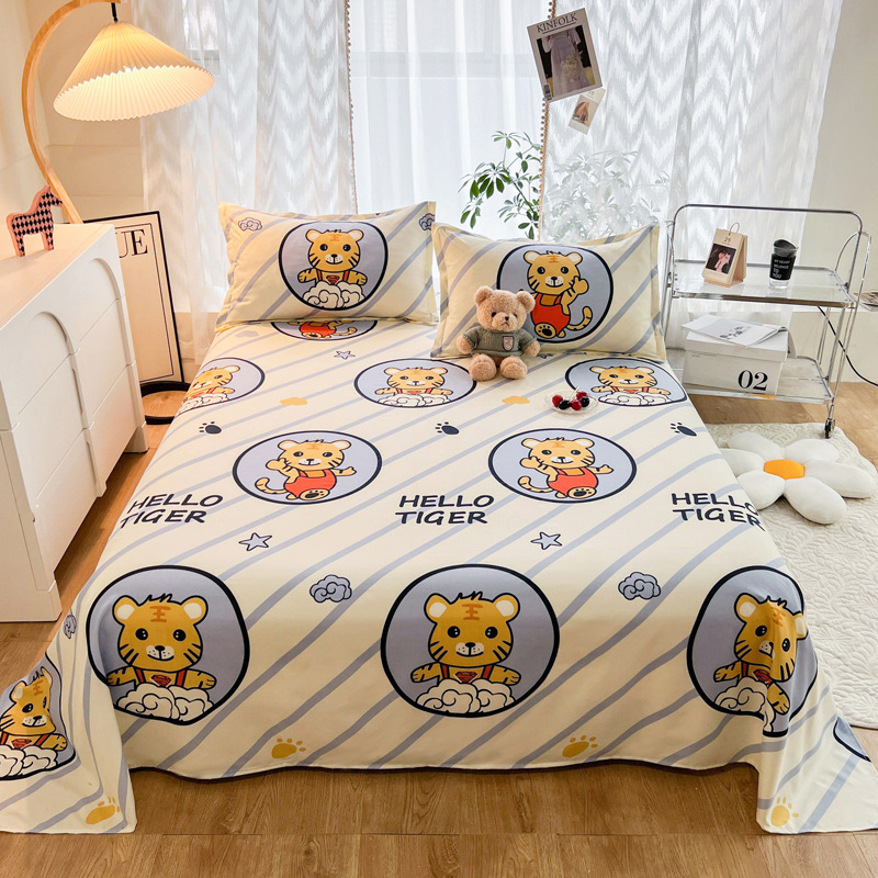 All Seasons Washed Cotton Printed Sheets Sabanas De Algodon for Age Group All 1-1.5kg