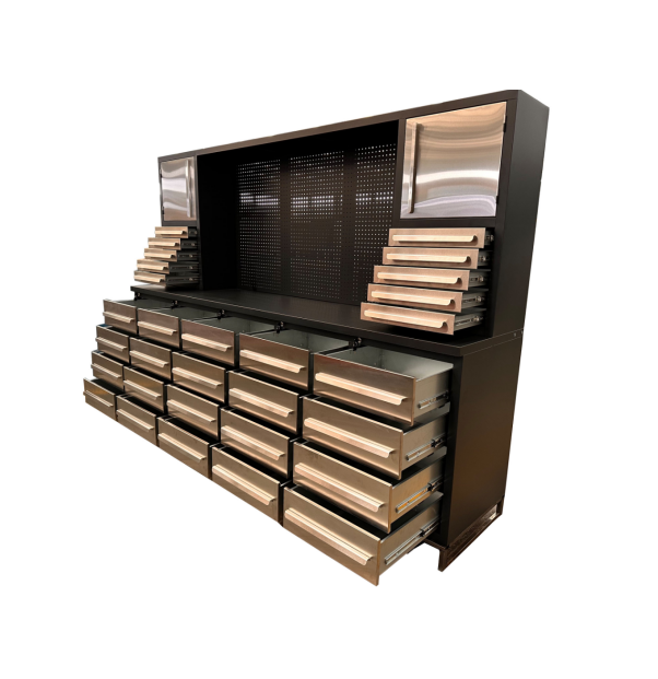9ft 40 Drawer Workbench Heavy Duty Metal Tool Cabinet for Car Repair Garage Workshop