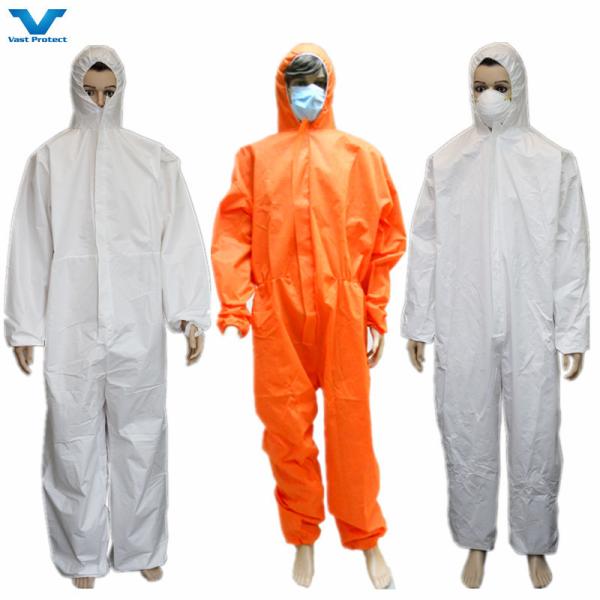 Waterproof Breathable Disposable Polypropylene Microporous Film Coveralls
