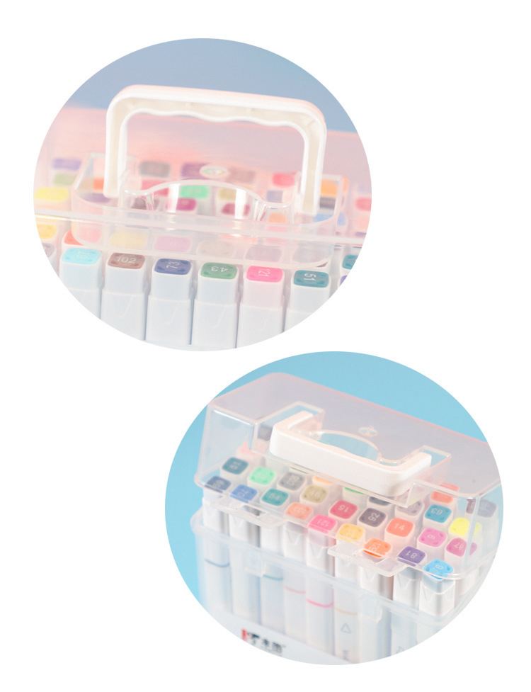 Multi Colored Art Marker Set 12 18 24 36 48 Colors Highlighter Marker Pen Double Tips