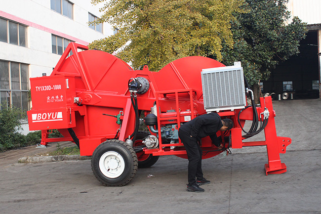 Power Line Stringing 18kw Hydraulic Cable Tensioner Pull at Max Speed 15kN