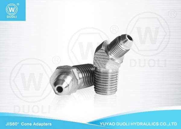 45° Elbow Male JIS Hydraulic Fittings , Hydraulic Steel Flared Compression
