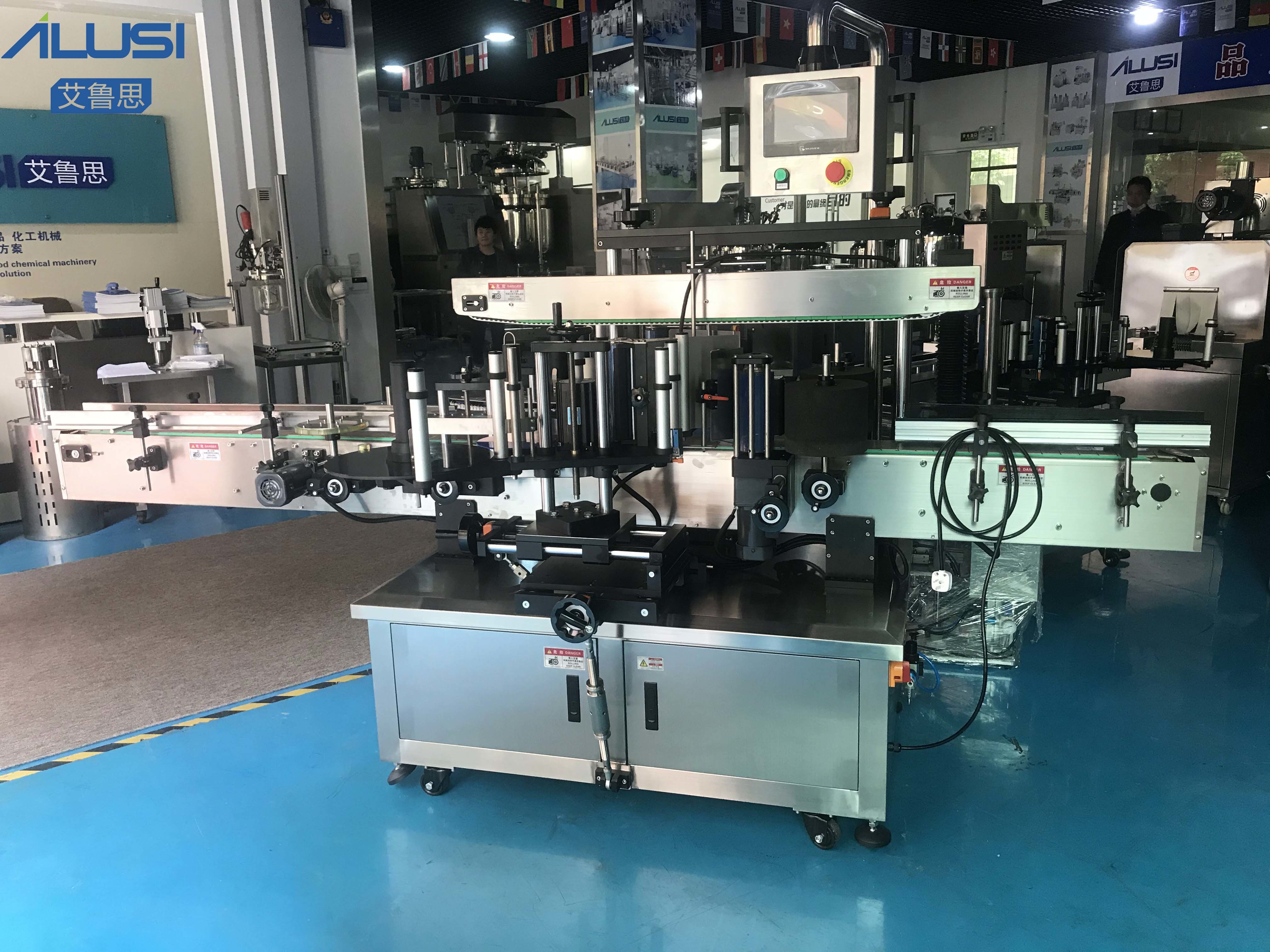 High speed Double Side Labeling Machine Flat Square Round Bottle Sticker Label Applicator