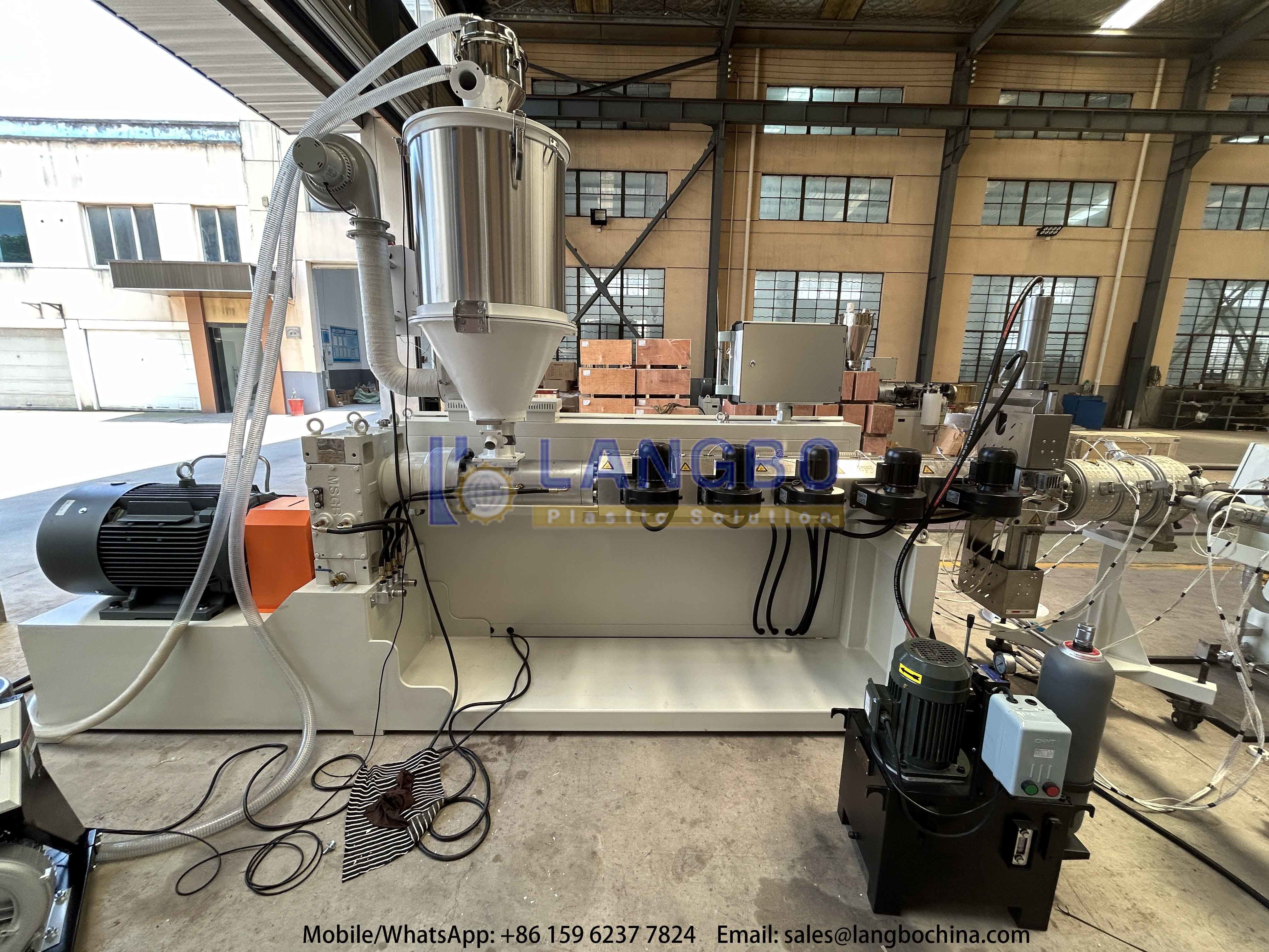 ABB Inverter Used In 16-110mm HDPE Pipe Extrusion Line With 65/33 Extruder