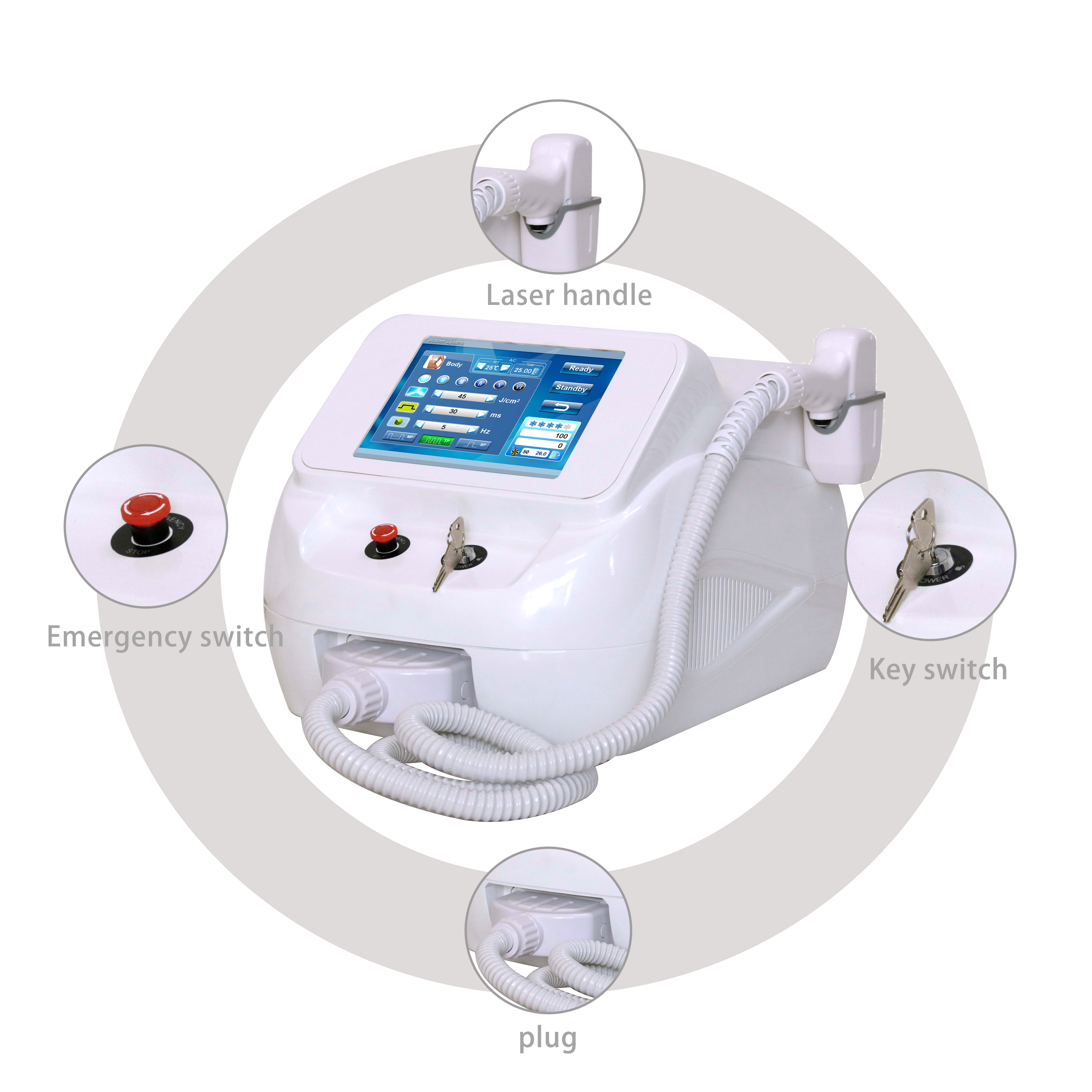 Laser Type 808 Laser diode KM300D 3 wave 755 808 1064nm diode laser hair removal machine
