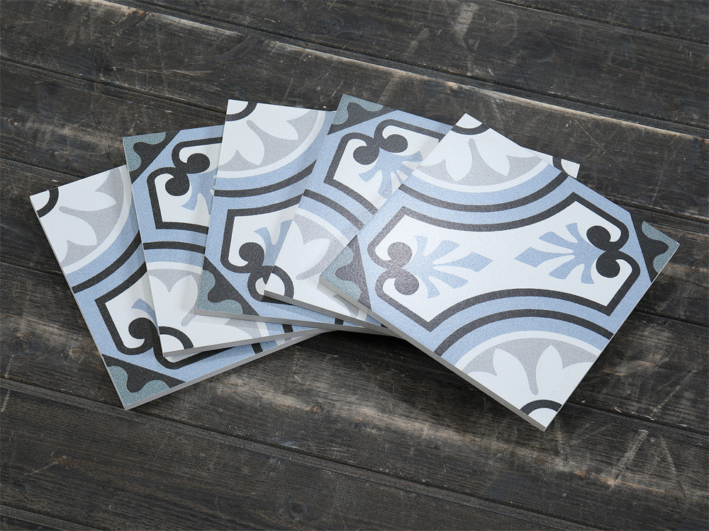 Blue 200x200mm Eco-Friendly Ceramic Rustic Tiles For Living Room And Durable Wall Tile For Kitchen