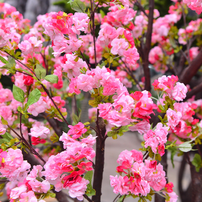 250cm Plastic Artificial Cherry Blossom Tree Decoration Plant For Reception Center