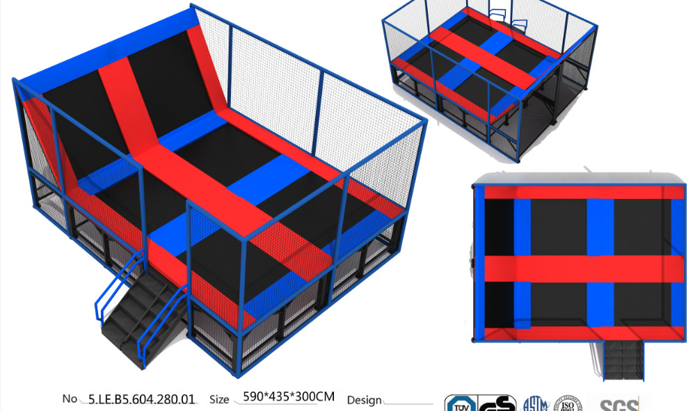 25M2 Chinese Commercial Indoor Trampoline Park/ Indoor Bungee/ Kids Indoor Trampoline Bed