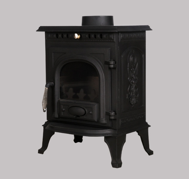 European Style Fireplace, Wood Burning, Real Fire, Independent Cast Iron Fireplace