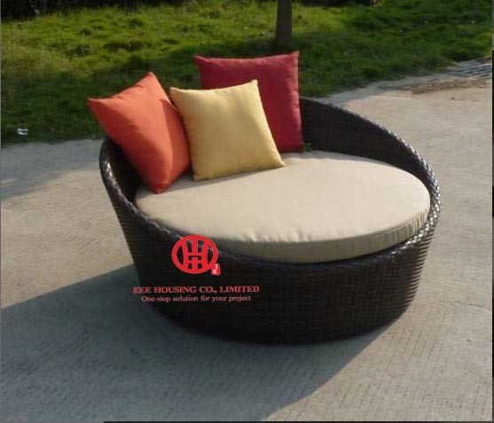 Antique French Style Garden Furniture Rattan Outdoor Day bed