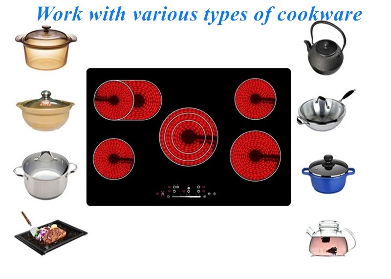 Super Slim 35 Inch 5 Burner Electric Ceramic Hob