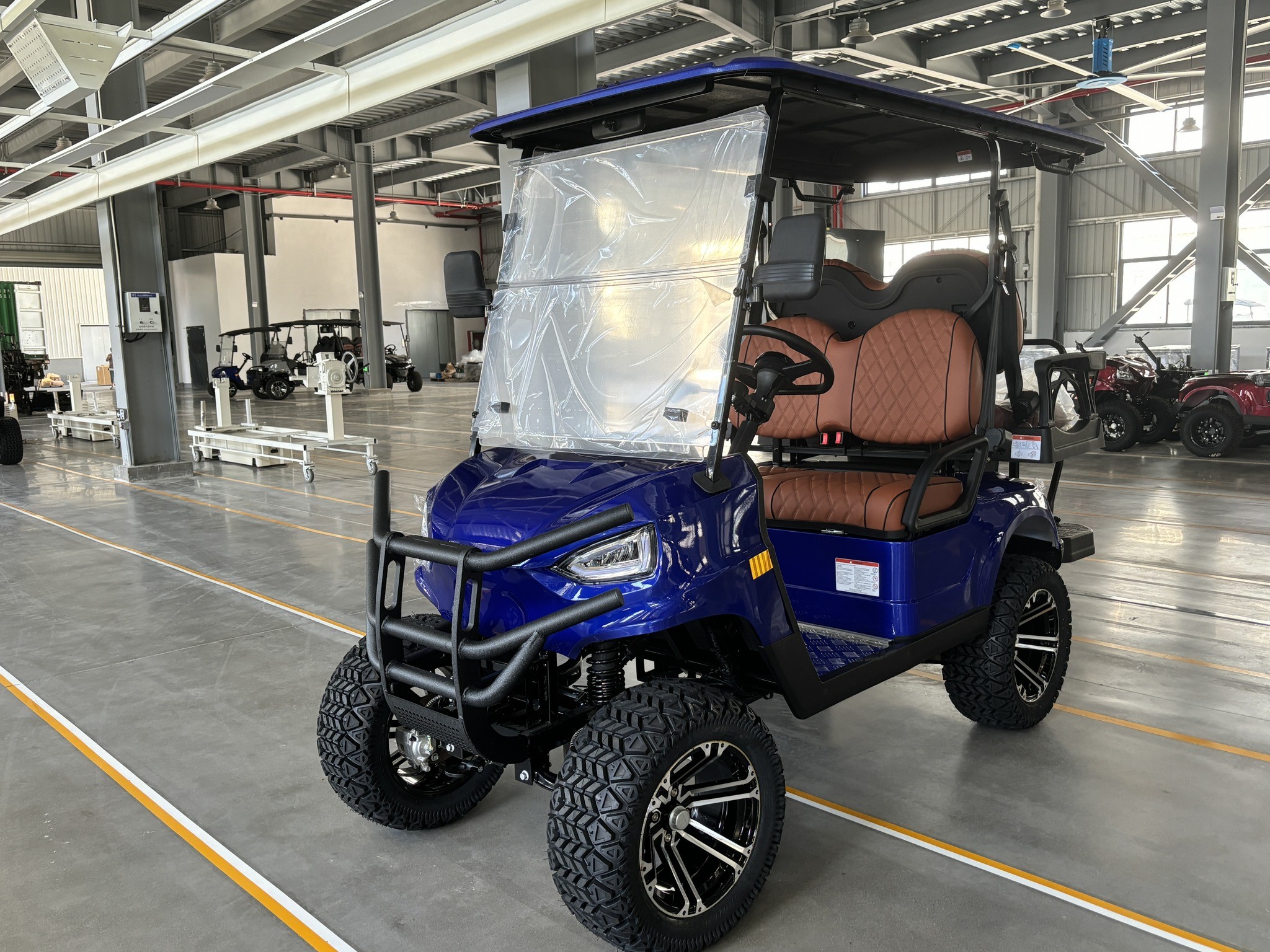 Electric Golf Cart 2+2 Passenger Lead Batteries Powered Four Wheeler Hunting Cars