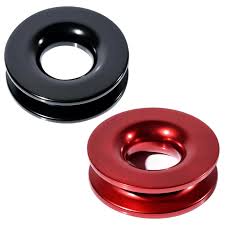 Custom Logo Accepted Offroad Vehicle Winch Snatch Aluminum Recovery Ring with Soft Shackle
