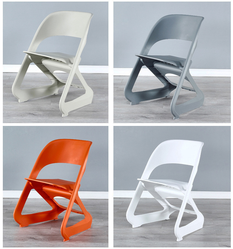 Simple Modern Stackable Plastic Cafe Chairs for Nordic Morden Outdoor Leisure Balcony