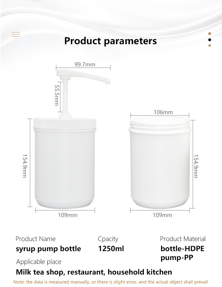 5ml 8ml 10ml MD Head Syrup Pump Dispenser For Wide Neck Round Container