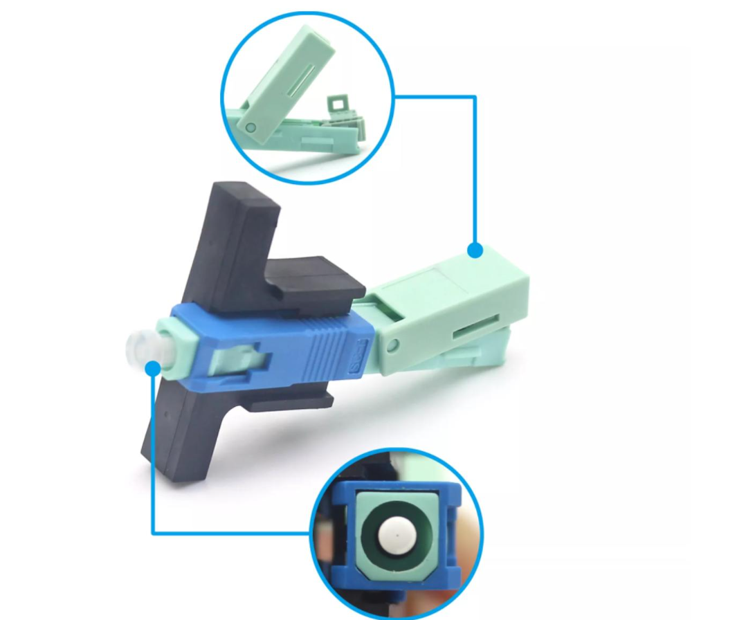 Time 2 YEARS SC 3 point Fast Connector Optic Fiber Grinding end-face APC UPC For FTTH