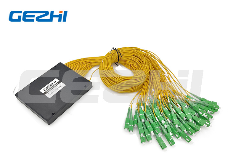 OEM 1x64 G657A1 SC/APC Optical Fiber PLC Splitter ABS Module Box Type