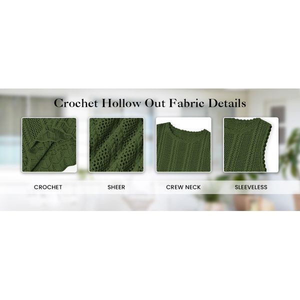 Women's Crochet Fringe Beach Skirt Hollow Out Sheer Cover Up Skirts Boho Coverups Beach Vacation Clothes for Women Spring Summer Crochet Sweater Vest